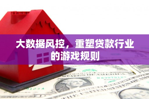 孝南大数据风控，重塑贷款行业的游戏规则