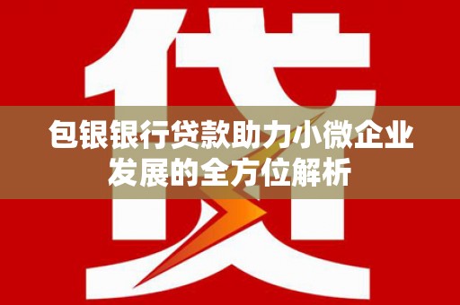 孝南包银银行贷款助力小微企业发展的全方位解析
