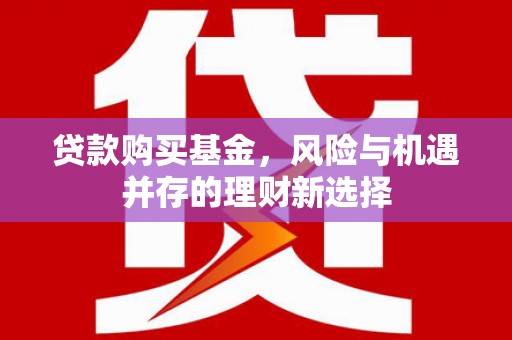孝南贷款购买基金，风险与机遇并存的理财新选择