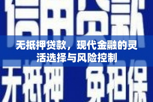 孝南无抵押贷款，现代金融的灵活选择与风险控制
