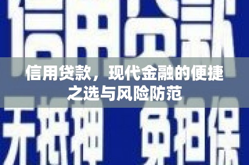 孝南信用贷款，现代金融的便捷之选与风险防范