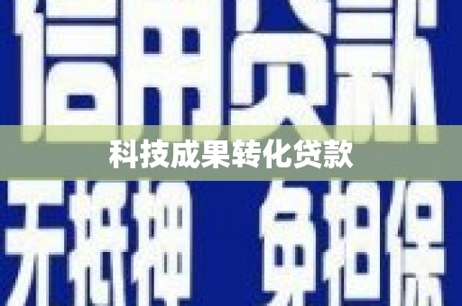 孝南科技成果转化贷款