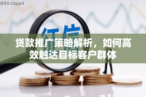 孝南贷款推广策略解析，如何高效触达目标客户群体