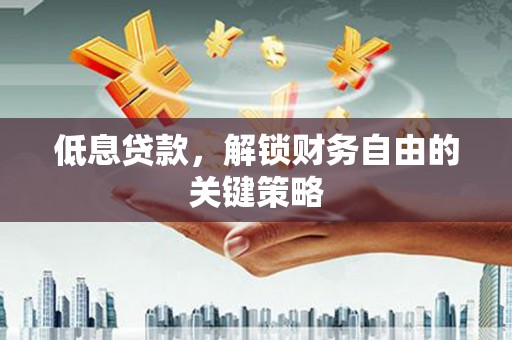 孝南低息贷款，解锁财务自由的关键策略
