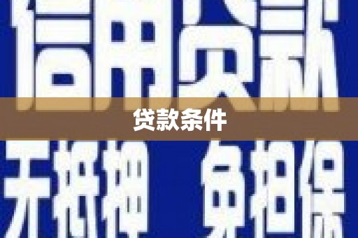 孝南贷款条件