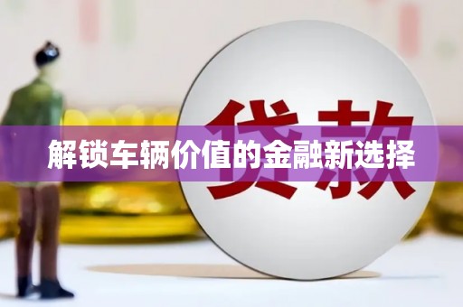 孝南解锁车辆价值的金融新选择