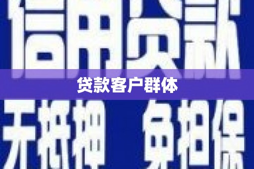 孝南贷款客户群体