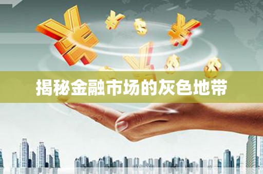 孝南揭秘金融市场的灰色地带
